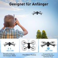4K HD kamerás drón gyerekeknek – Összecsukható FPV quadcopter táskával, körrepülés, 3D bukfenc, egygombos visszatérés, headless mód 6
