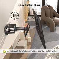 Suport TV de perete BONTEC cu mișcare completă, înclinabil, pivotant și rotativ pentru televizoare LED/LCD plate și curbate de 32-60 inchi, până la 45 kg, VESA 400x400 7