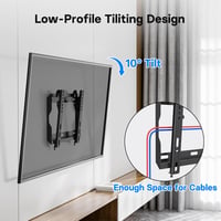 BONTEC TV Fali Tartó 17-45 Colos LED LCD OLED Képernyőkhöz, Dönthető Konzol 30 kg Teherbírással, VESA 200x200 mm, Légpárnával 3