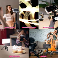 Ulanzi 200 LED videólámpa 5000mAh akkuval, állítható színhőmérséklettel, DSLR-kompatibilis 7