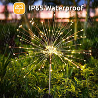 Dekofun Napelemes Kerti Lámpa Szett - 4db 120 LED Pitypang Fényeffekt, 8 Üzemmód, Távirányítóval, Vízálló Kültéri Világítás Erkélyre, Terasz 7