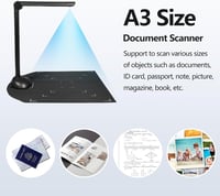 Bisofice H6 16MP Dokumentum Kamera A3/A4 Méretű Hordozható Könyvszkenner OCR Funkcióval, USB Csatlakozással, Windows Kompatibilis Tanároknak 4