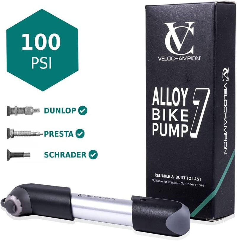 VeloChampion - Kerékpár mini pumpa Maximális nyomás 6,9 bar