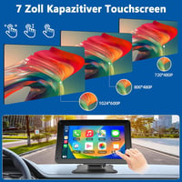 Podofo 7" Vezeték Nélküli Autórádió - Érintőképernyős, Bluetooth, Apple CarPlay, Android Auto, Airplay, FM Adó, Tükrözés Funkcióval 4