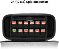 Nintendo Switch OLED védőtok - TomToc szürke táska 24 játéknak, kontrollernek 6
