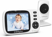 Babystar Baba Figyelő Kamera 3,2" HD Kijelzővel - Vezeték Nélküli, Éjjellátó, Hőmérséklet Figyelés, Kétirányú Hang, ECO Mód, 2100 mAh Akkumu 1