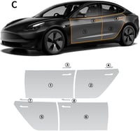Folie TPU FDAIUN pentru protecție bară de protecție și faruri Tesla Model 3 - Folie transparentă de protecție caroserie pentru modelele 2020-2023, rezistentă la zgârieturi, rezistentă la UV 6