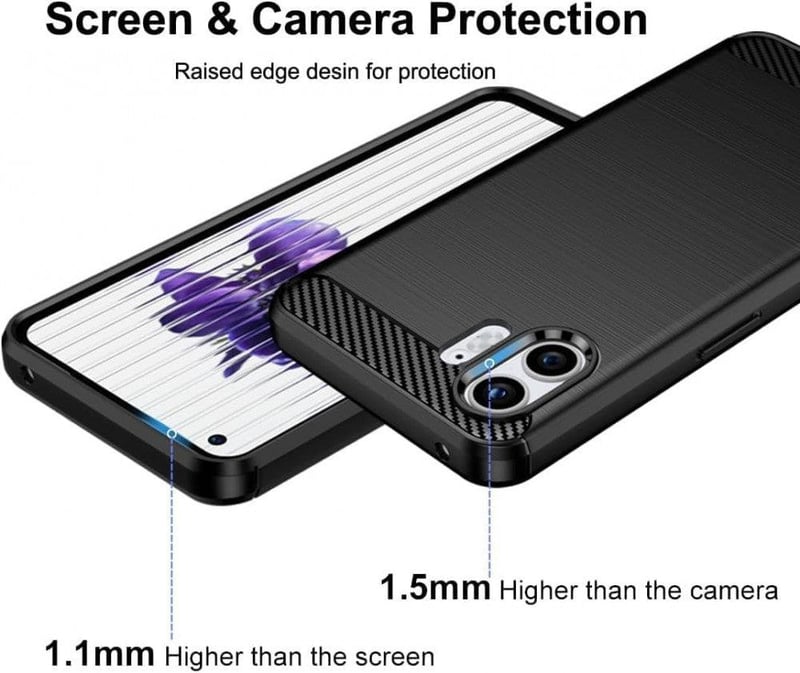 Nothing Phone 2 Fekete Ütésálló Ultravékony Védőtok