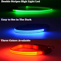 Piros LED-es Vízálló Kutya Nyakörv - Újratölthető, Világító 6