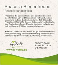 Floveg GmbH Phacelia Talajjavító Vetőmag 400g - Lila Virágú, GMO-mentes, Kültéri Növény, Magas Csírázási Arány, 100cm Magasságig 2