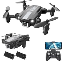 Wipkviey T25 Mini Drón 1080P HD Kamerával, WiFi FPV Élő Képátvitel, Összecsukható, Kezdőknek, Fejnélküli Mód, Gravitációs Irányítás, 2 Akkum 1