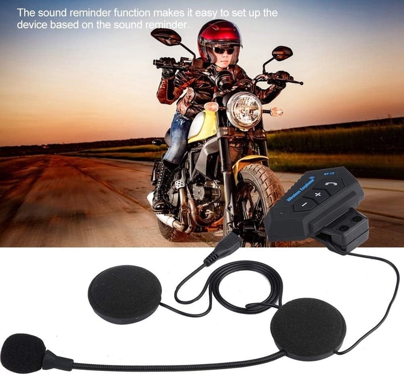 Bluetooth motoros bukósisak headset - Kihangosítós, kétoldali hangszóróval