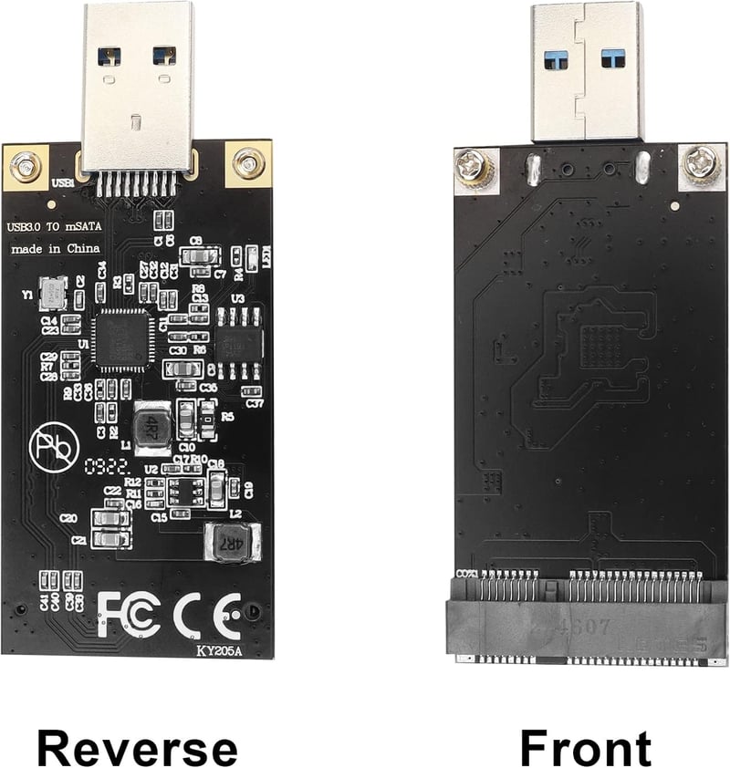 mSATA SSD USB 3.0 Külső Merevlemez Ház 50x30mm - Laptop és PC Kompatibilis Adapter Állapotjelző LED-del