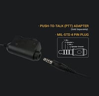 Kenwood kompatibilis OPSMEN taktikai fülvédő PTT adapter 2