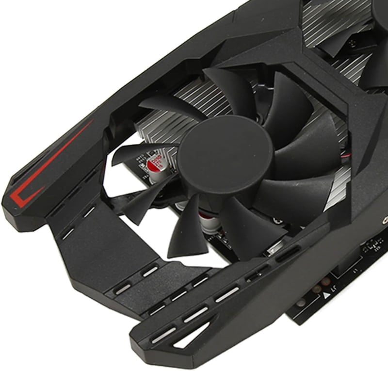ASHATA GTX1050Ti 4GB DDR5 128Bit Gamer Videokártya Kettős Ventilátorral - PC Számítógéphez VGA/DVI/HDMI Csatlakozással