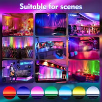 UKing RGB LED Falmosó Fénysáv 24x3W - Távirányítós DMX Diszkó Fényeffekt Szett, Zenére Villogó Színes Parti Világítás DJ Rendezvényekhez - 2 6