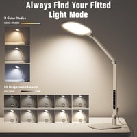 LitONES LED Íróasztali Lámpa 15W - Állítható Karos Videokonferencia Világítás, Memória és Időzítő Funkcióval, Tökéletes Home Office, Olvasás 3