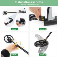 HFRYPShop Fémkereső Gyerekeknek - Vízálló Tekerccsel, 89-106 cm Állítható, Könnyű, 3 Keresési Móddal, Összecsukható, Kincsvadászathoz és Túr 6