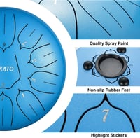 LEKATO 10 Hüvelykes Acél Nyelvdob 11 Hangú D-dúr Handpan Ütőhangszer Meditációhoz 2