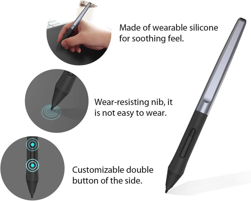 Huion Inspiroy H640P grafikus rajztábla 8192 nyomásszint stylus tollal