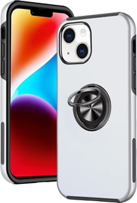 Apple iPhone 13 Szürke Mágneses Gyűrűs Szilikon Védőtok 1