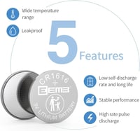 EEMB CR1616 3V lítium gombelem 10 db - óra, távirányító, számológép 6
