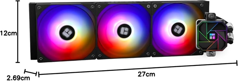Thermalright Aqua Elite 360 V3 Folyékony CPU Hűtő, 360mm Radiátor, 3x120mm PWM Ventilátor, AMD/Intel Kompatibilis, Alacsony Zajszintű Vízhűt