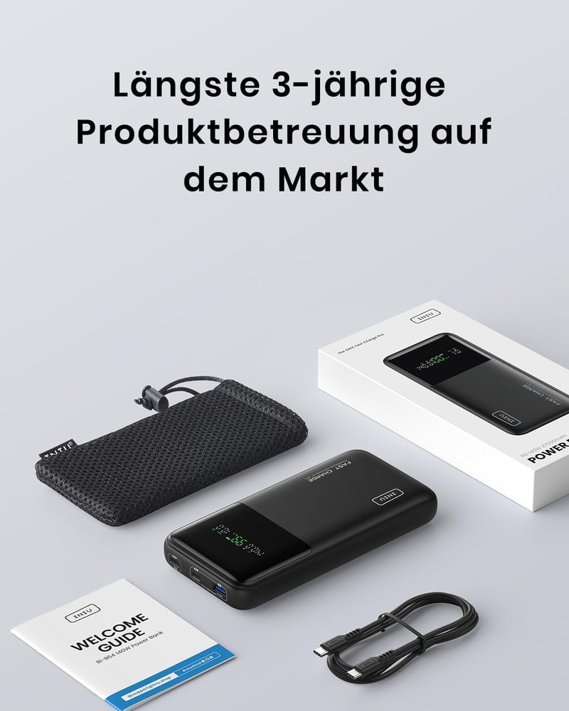 INIU 27000mAh 140W Erős Powerbank MacBook, iPhone, Samsung Kompatibilis