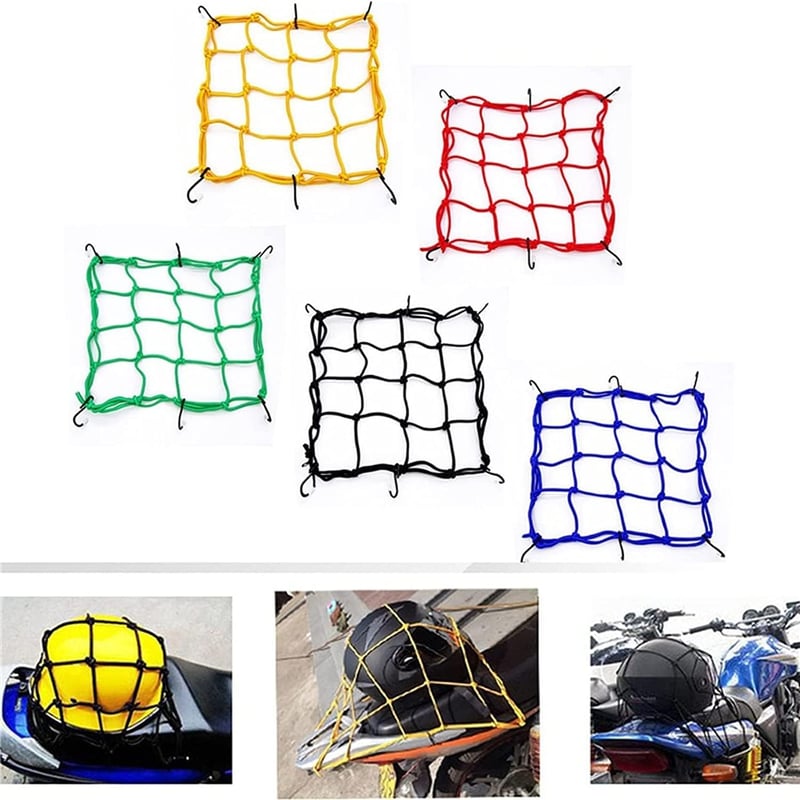 Erős, rugalmas csomagrögzítő háló motorokhoz és kerékpárokhoz - 40x40 cm