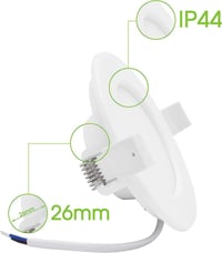 Szabályozható LED spot, IP44, 6W, meleg fehér, kerek - Újracsomagolt 5