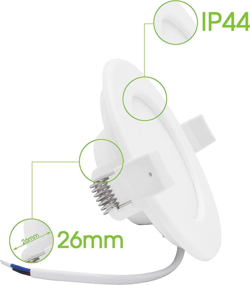 Szabályozható LED spot, IP44, 6W, meleg fehér, kerek - Újracsomagolt