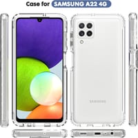 Samsung Galaxy A22 4G Átlátszó Védőtok és Edzett Üveg Fólia Szett 6