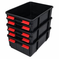 Vzduchotesný úložný box Iris Ohyama DDAT-LD 70 l, 3 ks, stohovateľný, čierny, plast bez BPA — bez veka (outlet) 1