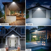 kolpop LED Mozgásérzékelős Reflektor Kültéri, 2 db 30W 3000LM, 6500K Hideg Fehér, IP65 Vízálló, 120° Szögben Állítható Lámpa Garázsba, Kertb 5