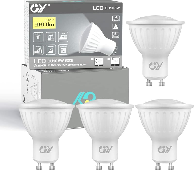 Mozgásérzékelős GU10 LED izzó, hidegfehér, 5W, 4db, radarszenzorral
