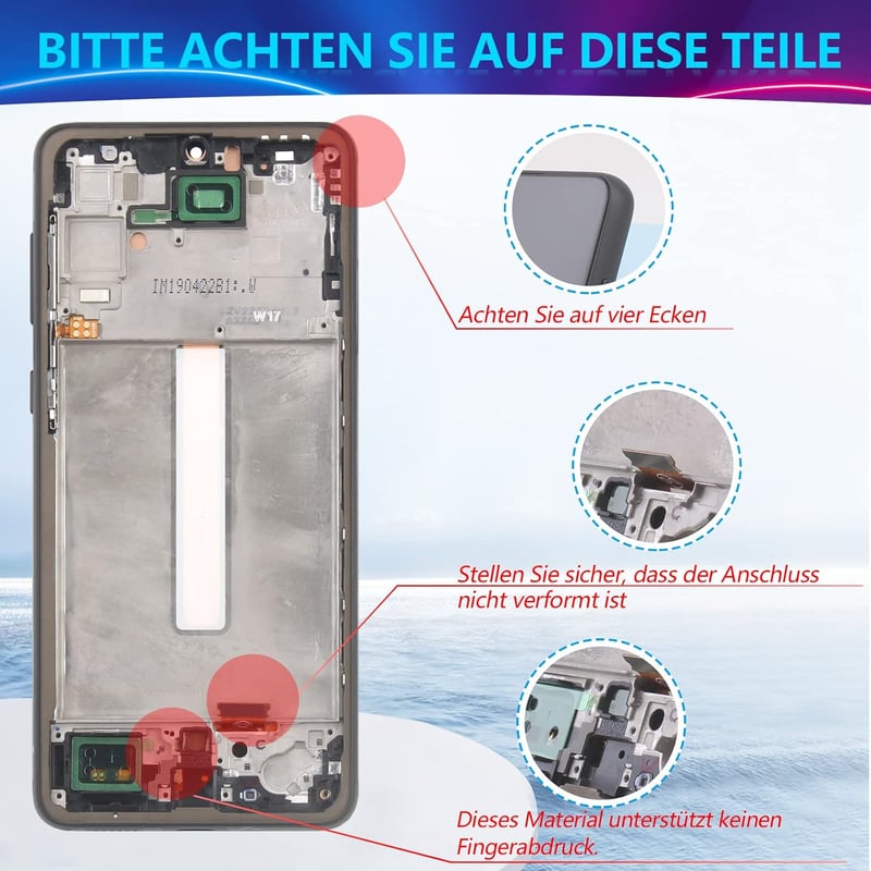 RongZy LCD Kijelző Samsung Galaxy A33 5G A336B Modellhez - Érintőképernyős Digitalizáló Csere Kerettel, Szerszámokkal (Fekete)