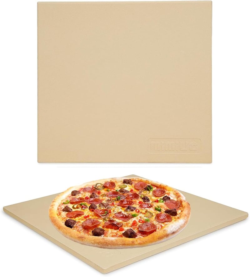 Mimiuo Pizzakő 33x33 cm Cordierite Sütőhöz és Grillhez Kenyérhez Süteményhöz