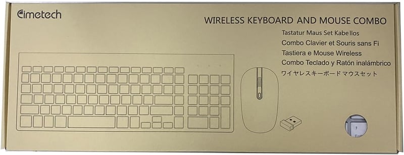 Cimetech vezeték nélküli spanyol billentyűzet és egér szett, ultravékony, csendes, PC/laptop kompatibilis - szürke