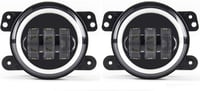 Skuntuguang 30W LED ködlámpa Jeep Wranglerhez, 10,2 cm-es, fekete, halo gyűrűs 8