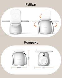SwanScout 707S 3 az 1-ben Vezeték Nélküli Indukciós Töltőállomás Samsung S25 Ultra/S24/Z Flip 6/Z Fold 6 Telefonokhoz, Galaxy Watch 7/6/5/4  6
