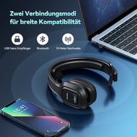 TeckNet Bluetooth fejhallgató mikrofonnal, zajszűrős, töltőállomásos, Skype-kompatibilis 2