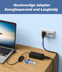 Shefor 65W Laptop Töltő Acer Aspire 5, Swift 1 3 5, Chromebook Sorozathoz - 19V 3.42A Univerzális Adapter 3.0x1.1mm Csatlakozóval - Fekete 3