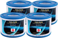 POOLPURE Bestway Spa Szűrőbetét Type VI - Coleman SaluSpa 90352E Kompatibilis Jakuzzi Szűrő Csomag (4 db) 1