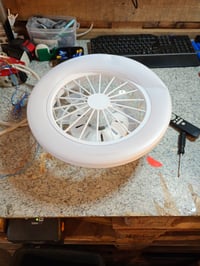 Briloner LED mennyezeti ventilátor lámpával és távirányítóval, csendes DC motor, 5 — horpadt takaróműanyag (állapot: lásd a 2. képet) 3