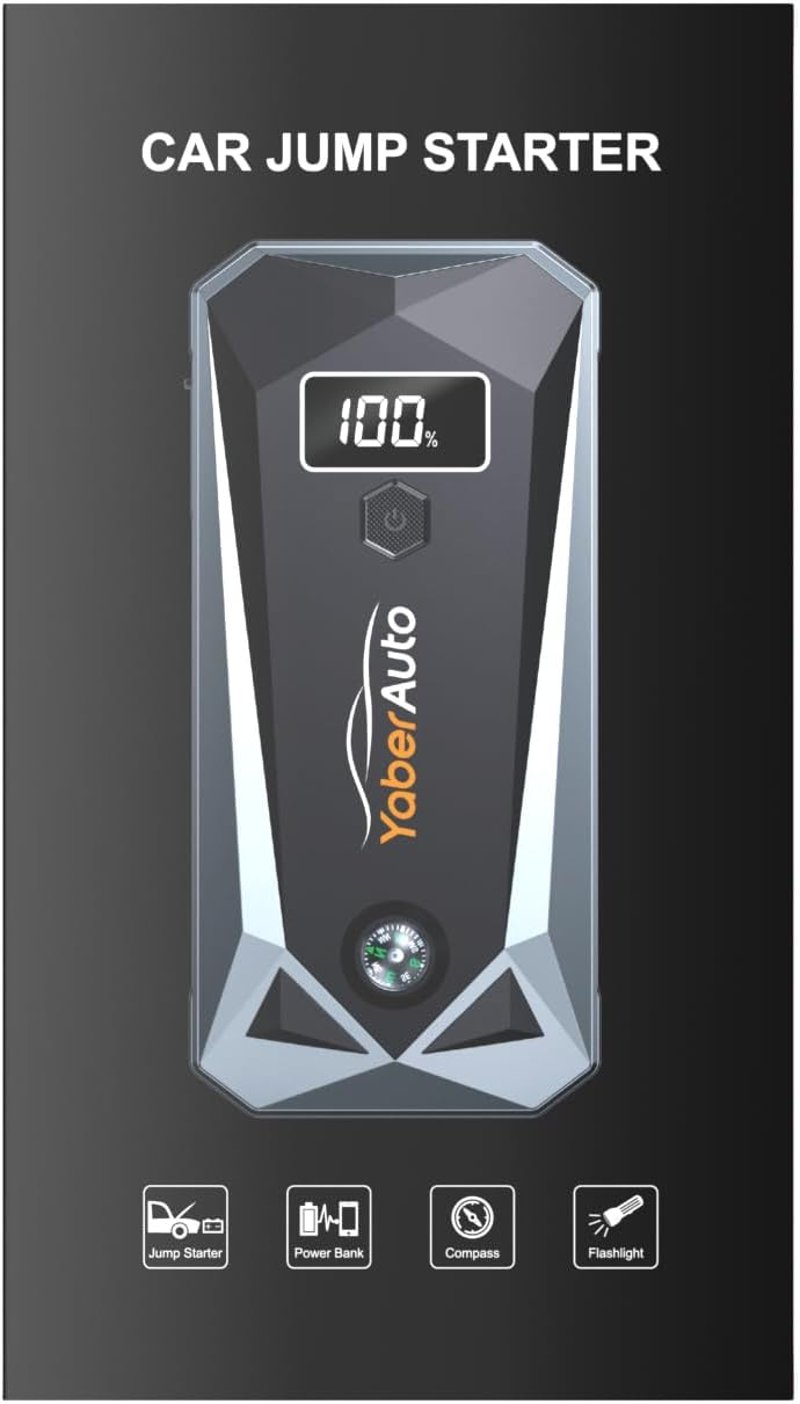 Yaber 5000A autós bikázó, 26800mAh, LCD kijelzővel, LED lámpával