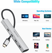 RSHTECH 10Gbps USB-C Hub 4 portos, MacBook Pro/Air M1/M2 kompatibilis, ultravékony alumínium adapter 6