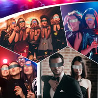 SelfTek Futurisztikus Ciklopsz Napszemüveg Szett - 3 db Színes, Ezüst, Fekete Rave Parti Kellék 6