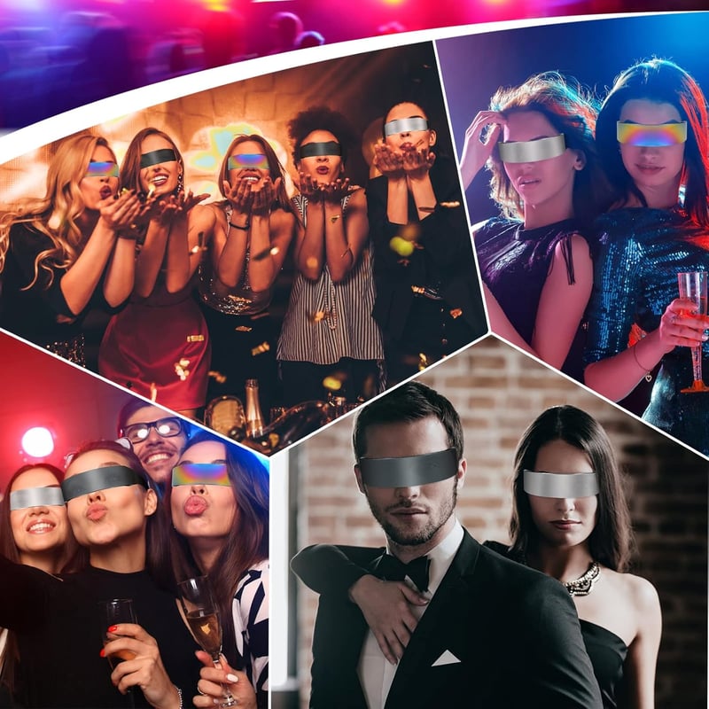 SelfTek Futurisztikus Ciklopsz Napszemüveg Szett - 3 db Színes, Ezüst, Fekete Rave Parti Kellék