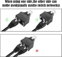 GINTOOYUN 2db RJ50 10P10C Elosztó Adapter - 10 Tűs Ethernet Átalakító Laptophoz, Routerhez - Kapcsolt Hálózatokhoz 2