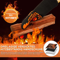 SOUTHGATE Hőálló Grillkesztyű 800°C - Csúszásmentes Szilikon Bevonatú BBQ Kesztyű (S/M) 4